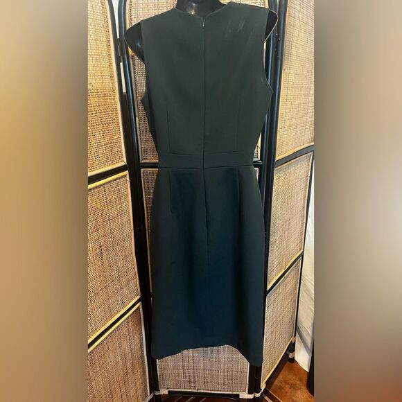 H&M Dress Dark Green Sleeveless Classic Pencil - Picture 7 of 7